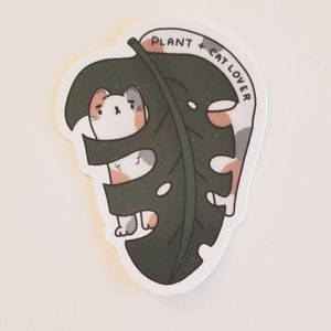 10/$10 Plant & Cat Lover Sticker